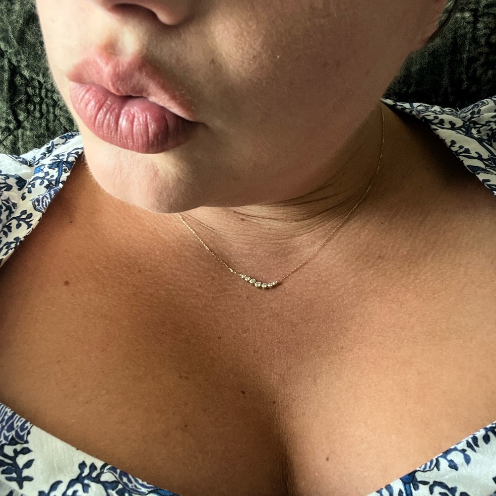 Gorjana classic diamond mini row necklace